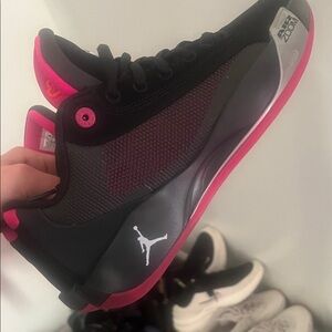 Jordan Black,Grey and Pink Sneakers